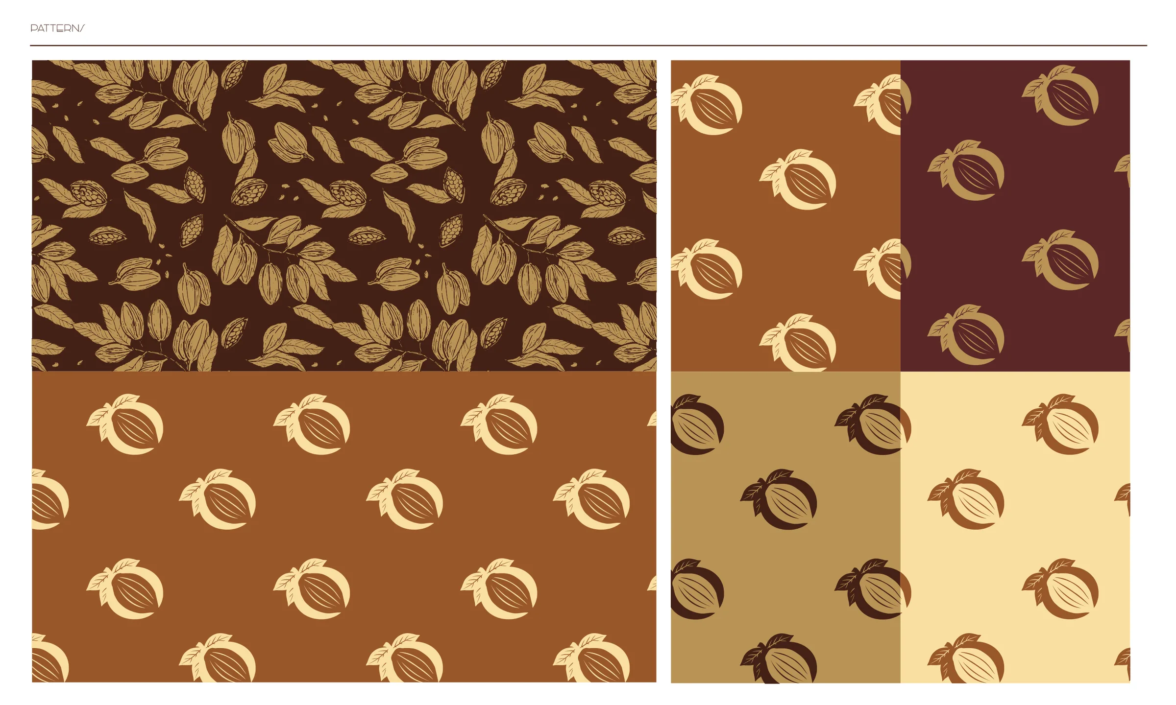 Atelier Cacao illustrated and logo patterns