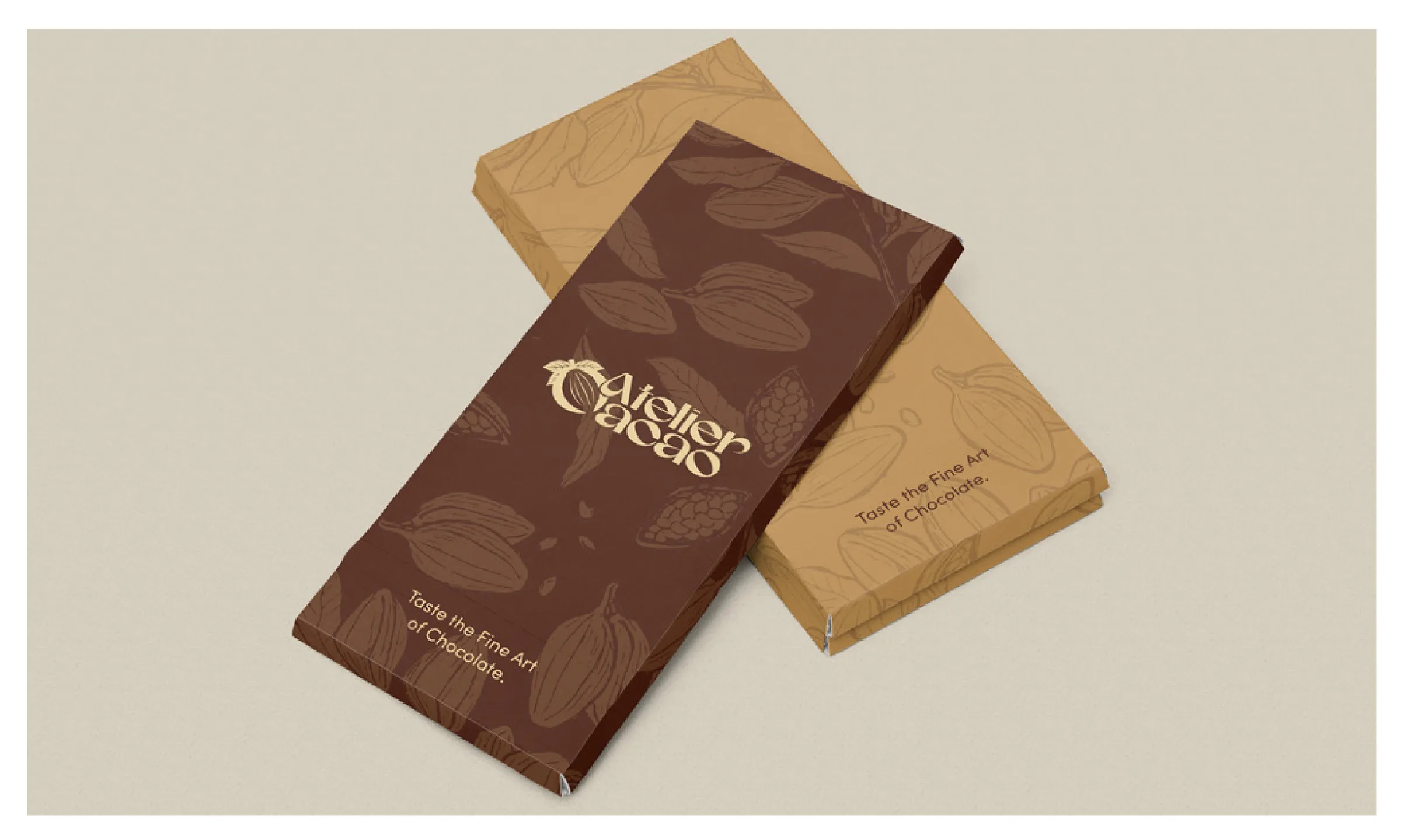 Atelier Cacao chocolate bar wrappers