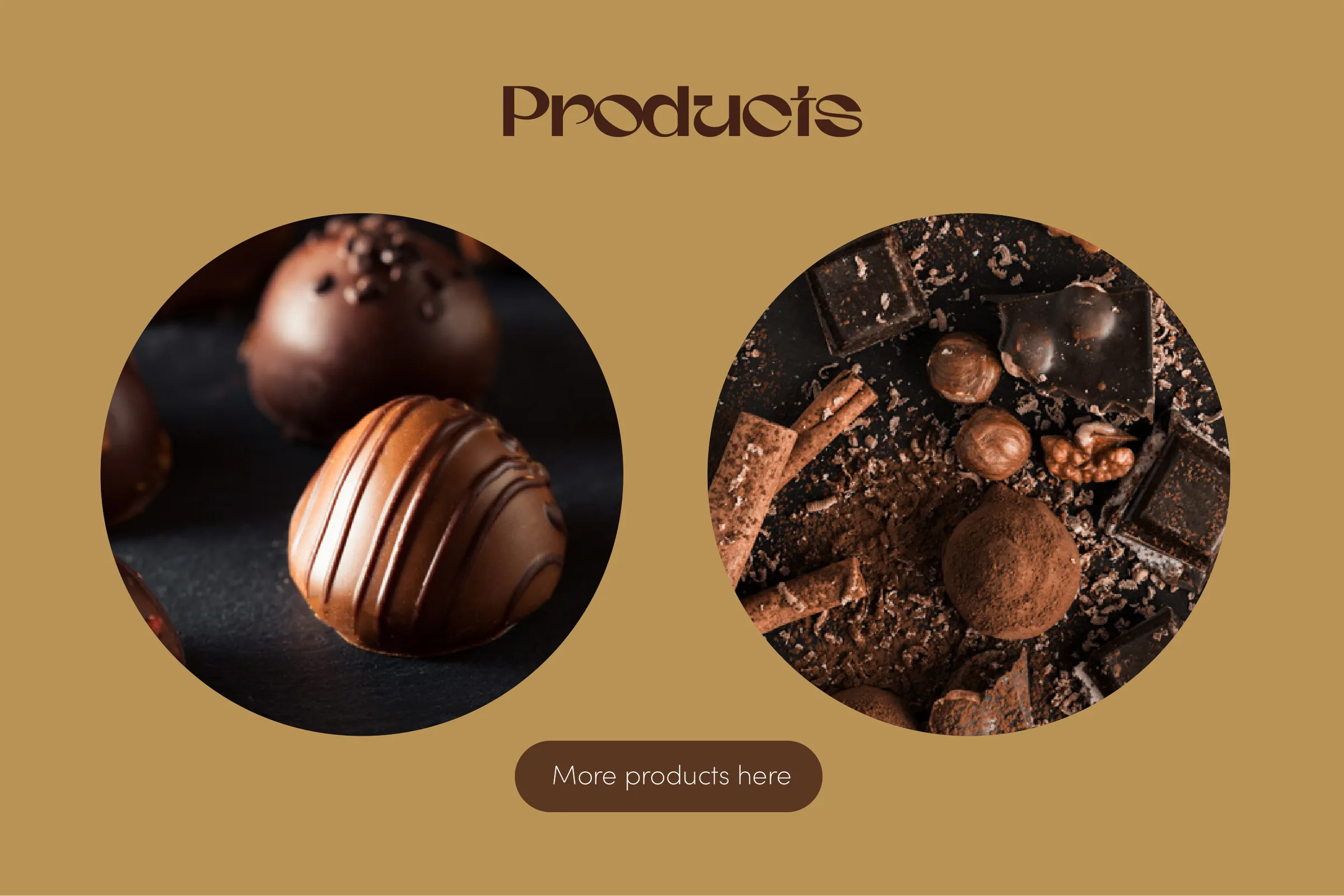 Atelier Cacao website: products